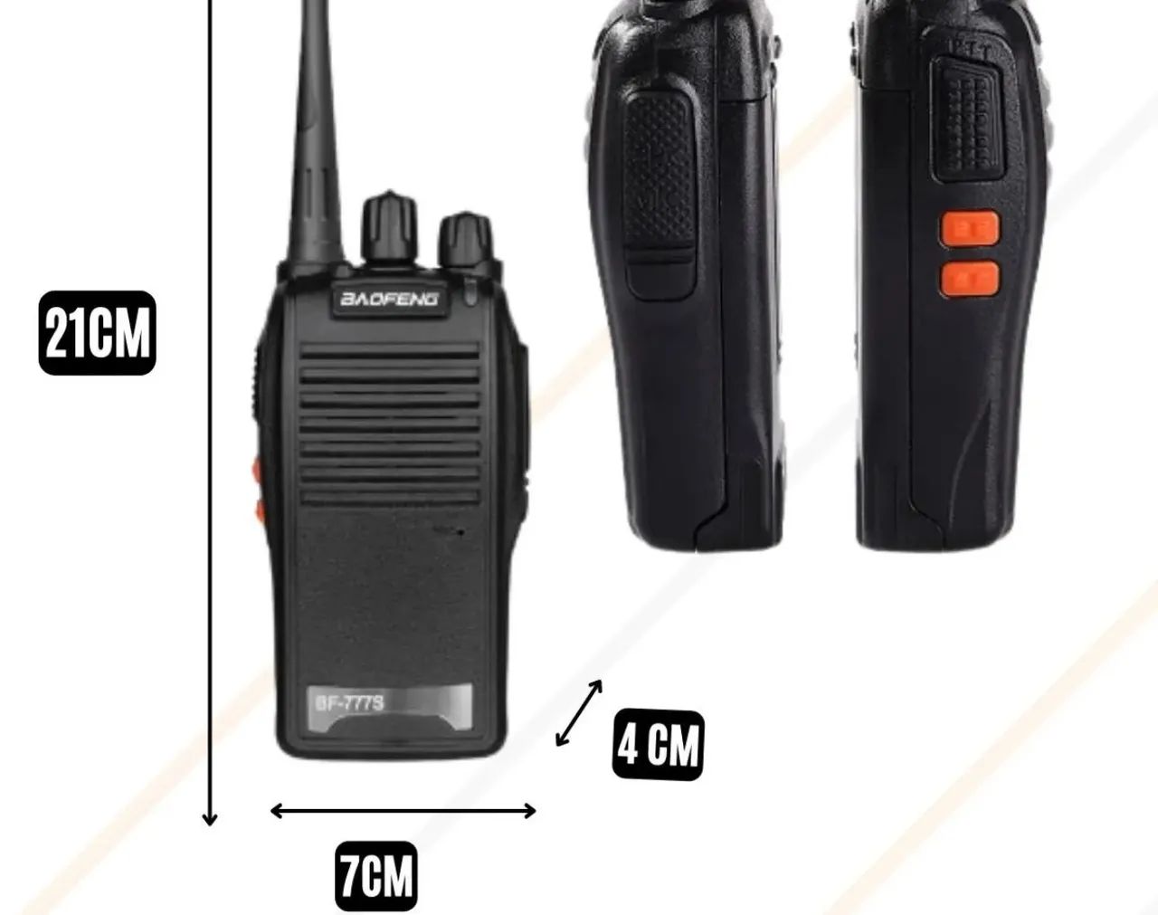 Kit 04 Rádios Comunicadores Baofeng 777s Original - Foto 4