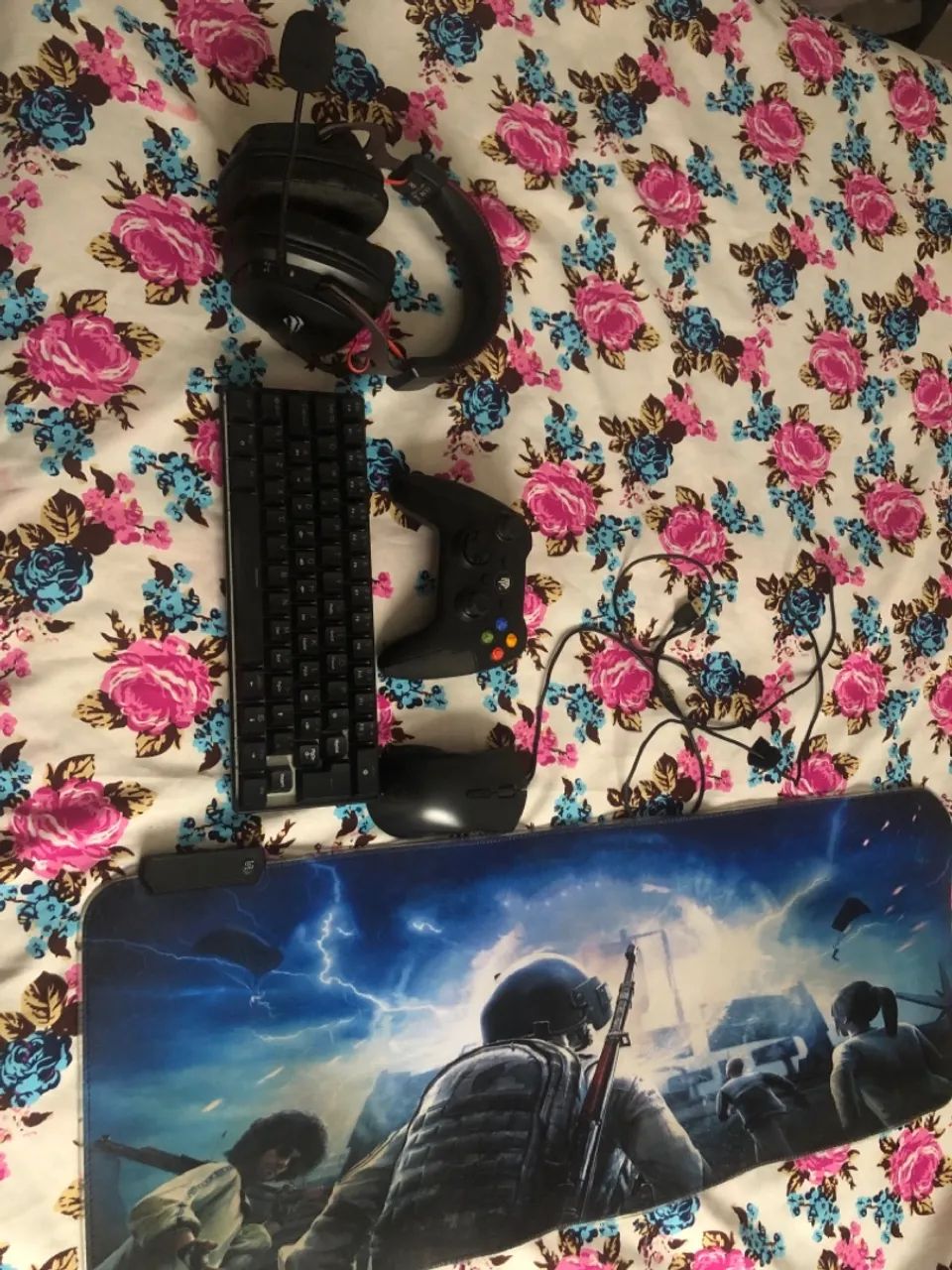 Kit Gamer Completo - Teclado, Mouse, Headset, Mousepad e Controle