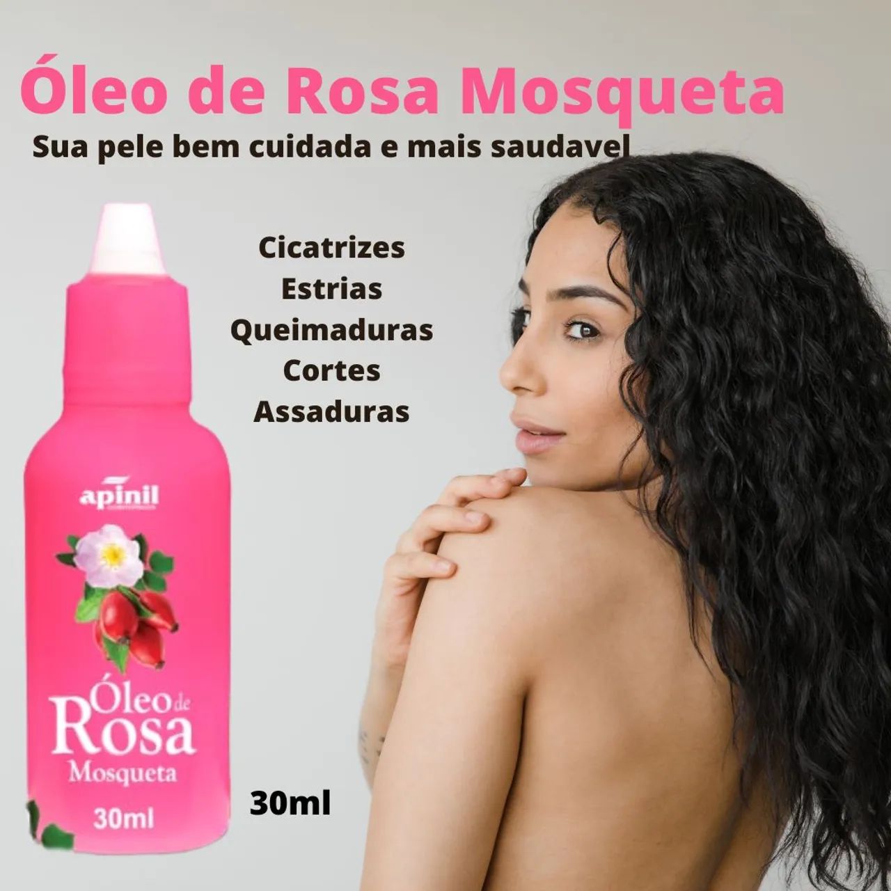 Óleo de Rosa Mosqueta 30ml - Sua pele renovada!