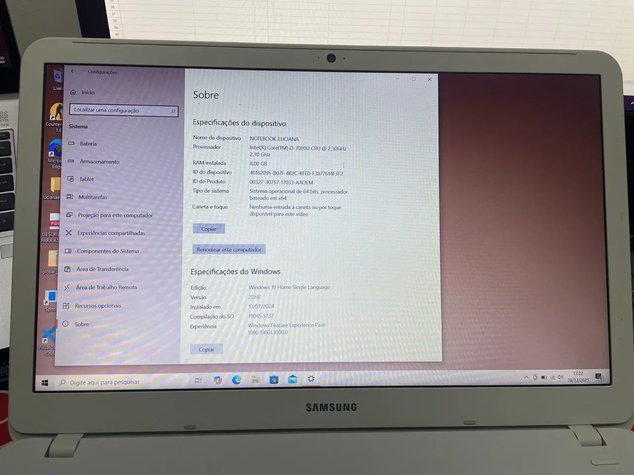 Notebook Samsung NP350XAA