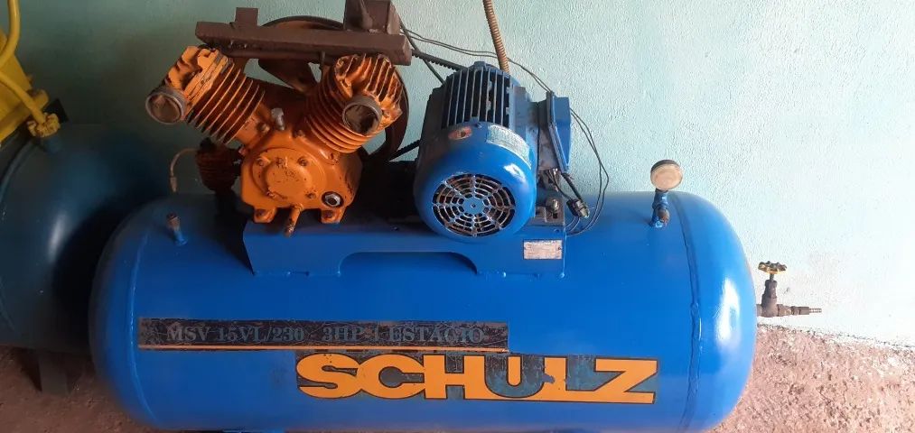 Compressor Schulz. 230 litros, 2 cabeçotes, usado - Foto 5