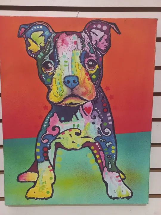 Quadro de Bulldog Francês Colorido - Foto 4