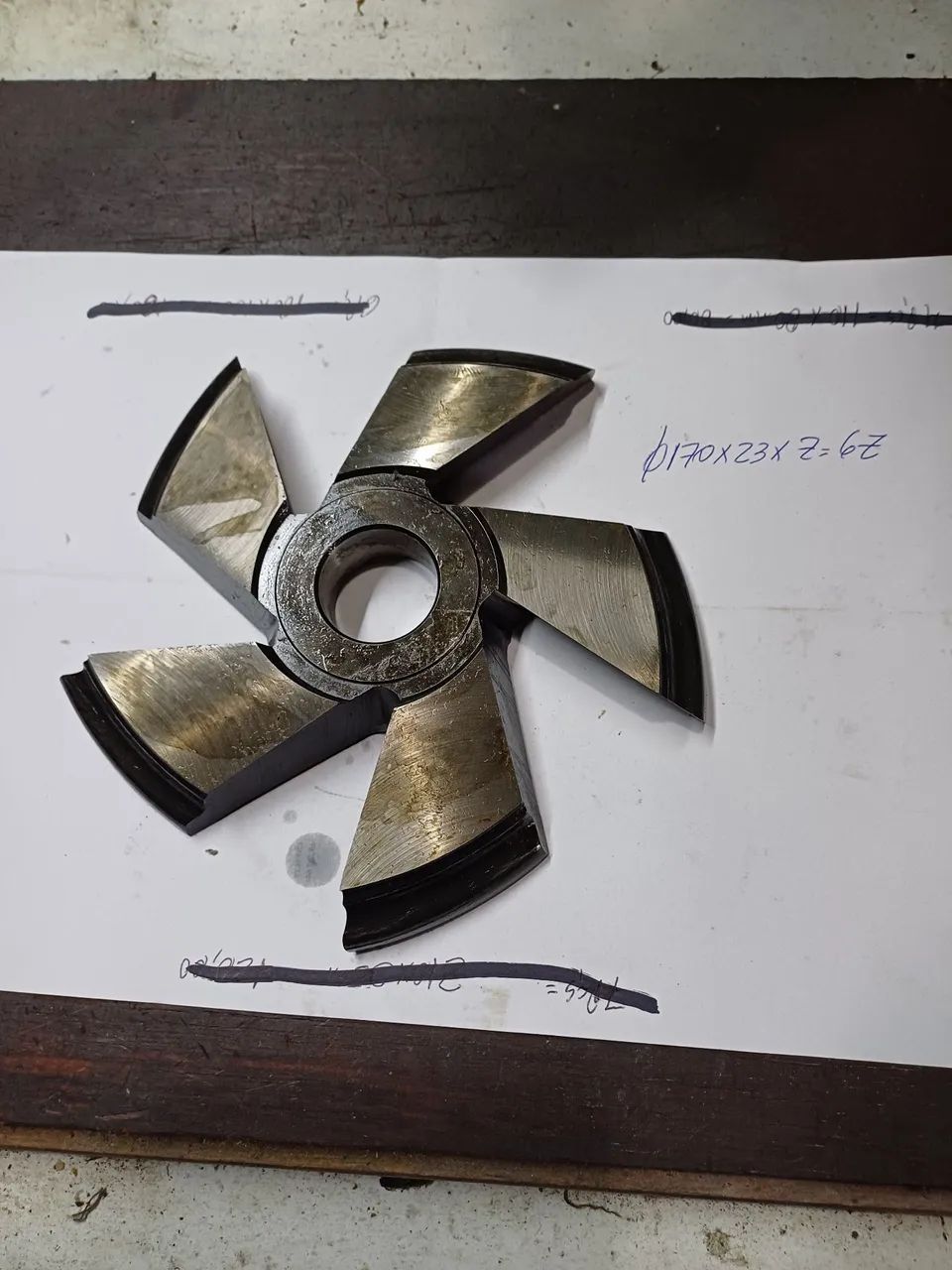 Fresa para almofada de aço 165x30xz=5 