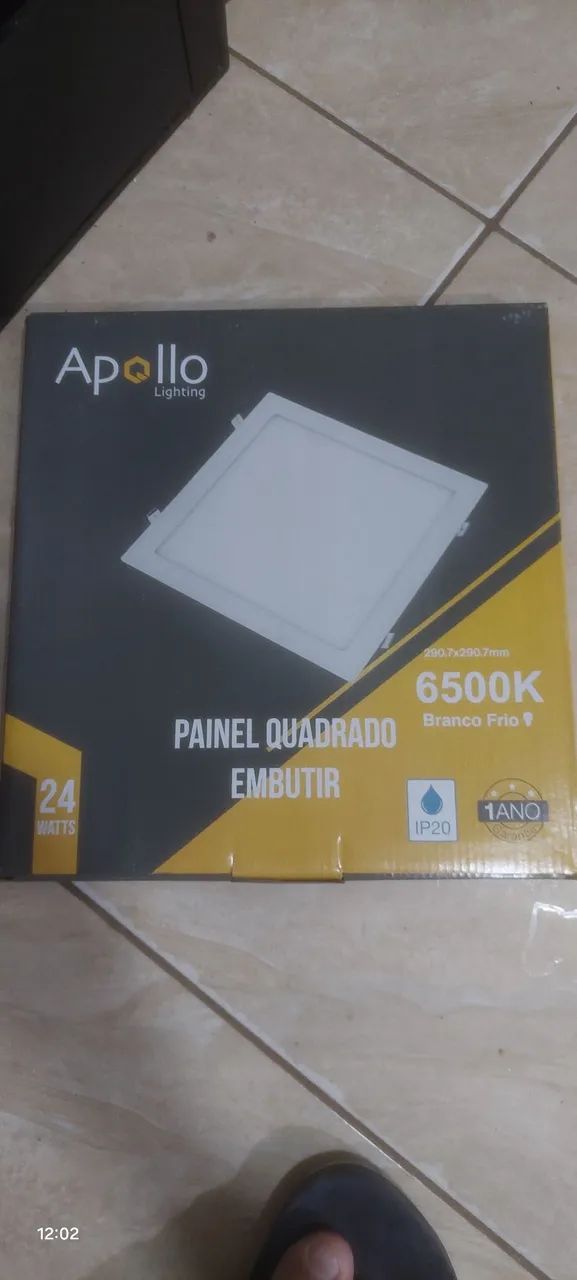 Painel Quadrado Embutir Apollo 24W 6500K