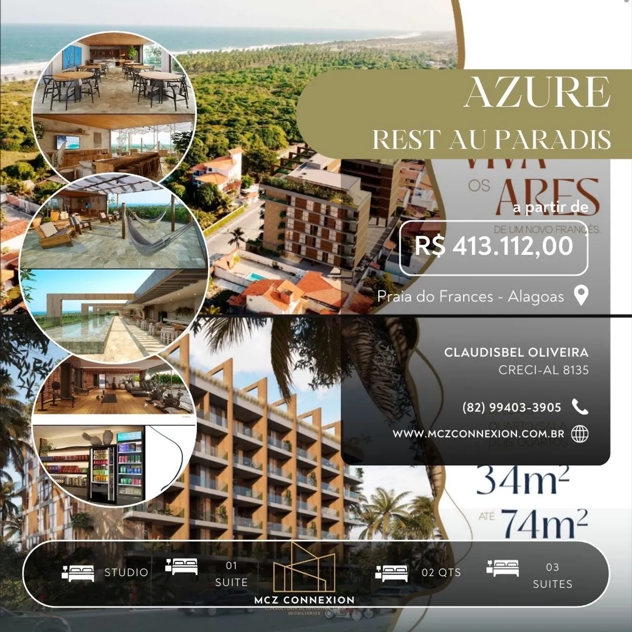 Apartamento à venda em Praia do Frances - AL - Azure Rest Au Paradis