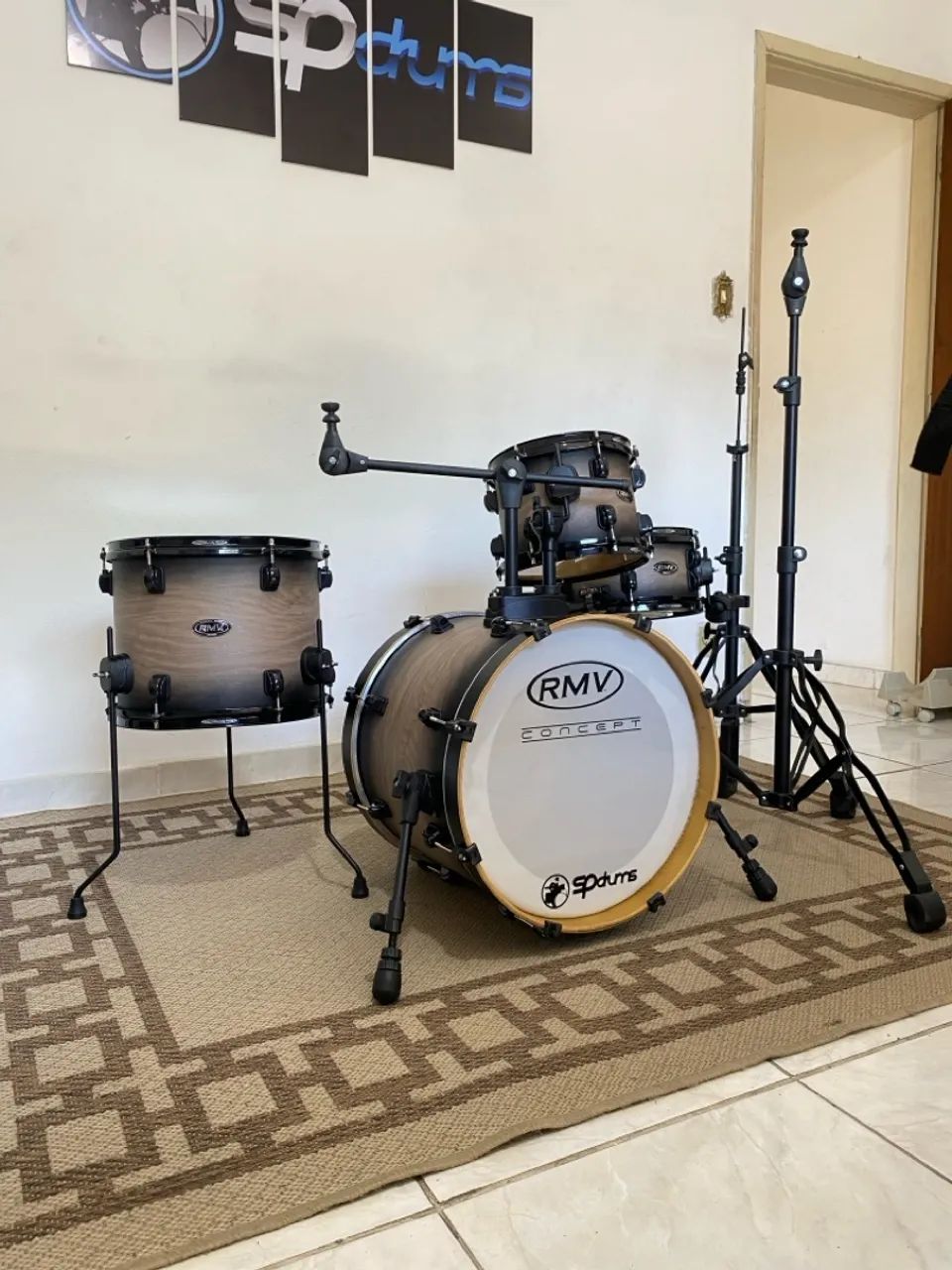 Bateria Rmv Compass Profissional Compacta Bumbo 18 Polegadas Com Ferragens  - Foto 4