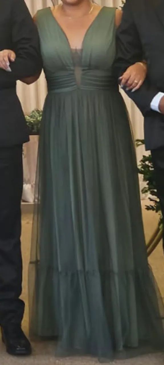 Vestido verde-oliva