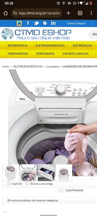 Lavadora de Roupas 11kg -  Marca: brastemp - Foto 2