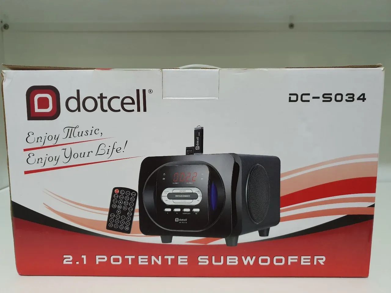 Caixa de Som Dotcell DC-5034 2.1 Potente Subwoofer