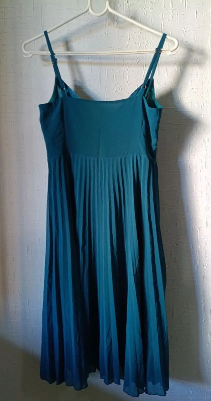 Vestido plissado verde - Foto 2