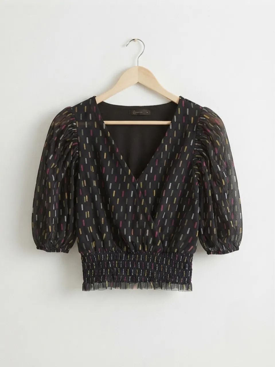 blusa preta tule 