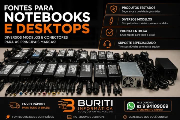 Fonte / carregador para notebook