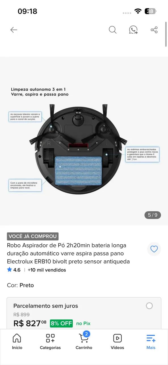 Aspirador ROBÔ - ELECTROLUX