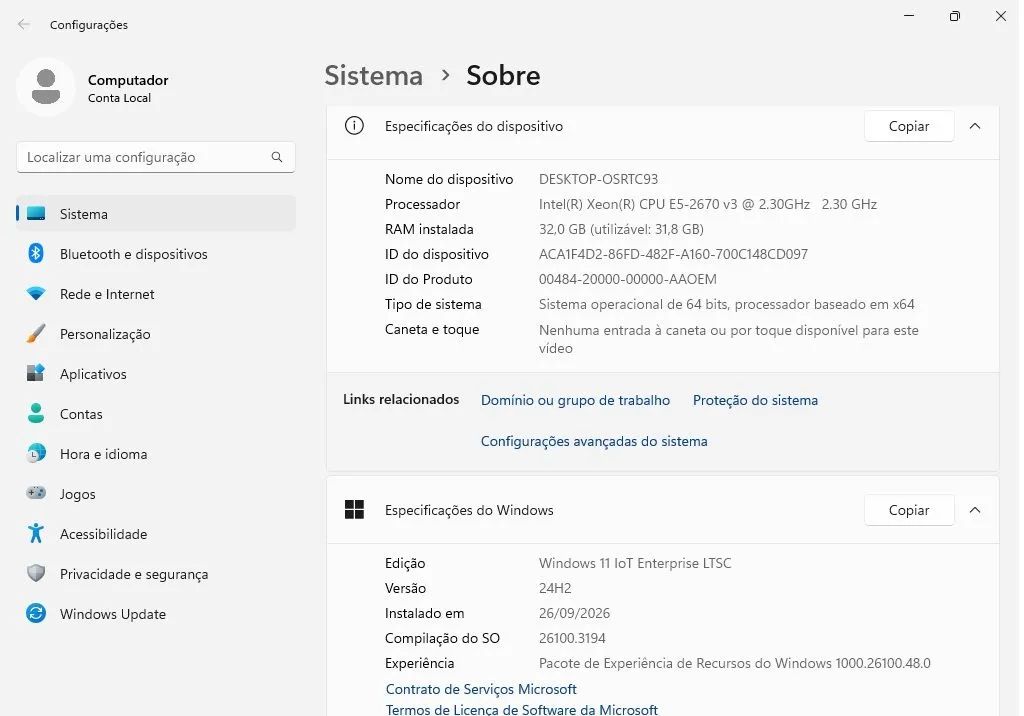 Computador Xeon com Windows 11 Ltsc  - Foto 5