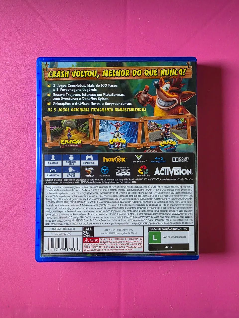 Jogo Ps4 Crash Bandicoot N Sane Trilogy  - Foto 2