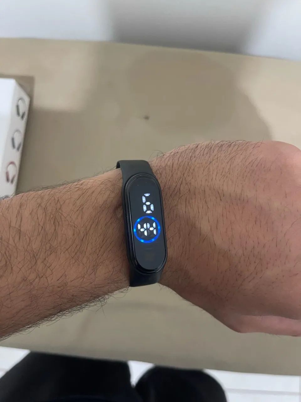 Relógio Digital Desportivo LED - Silicone Preto