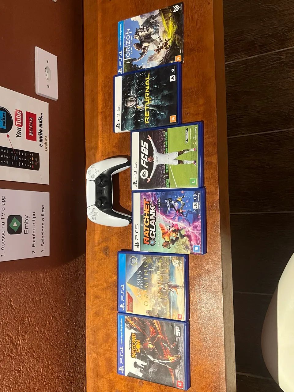 Controle de ps5 e jogos 