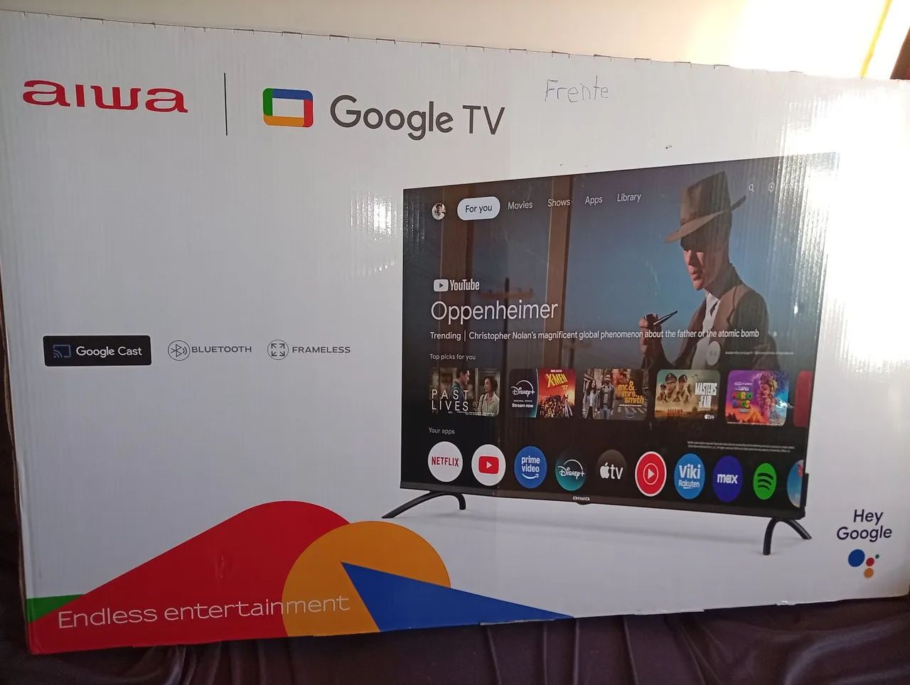 TV SMART 50 POLEGADAS AIWA GOOGLE CAST / BLUETOOTH/ FRAMELESS/ NOVA LACRADA. - Foto 5