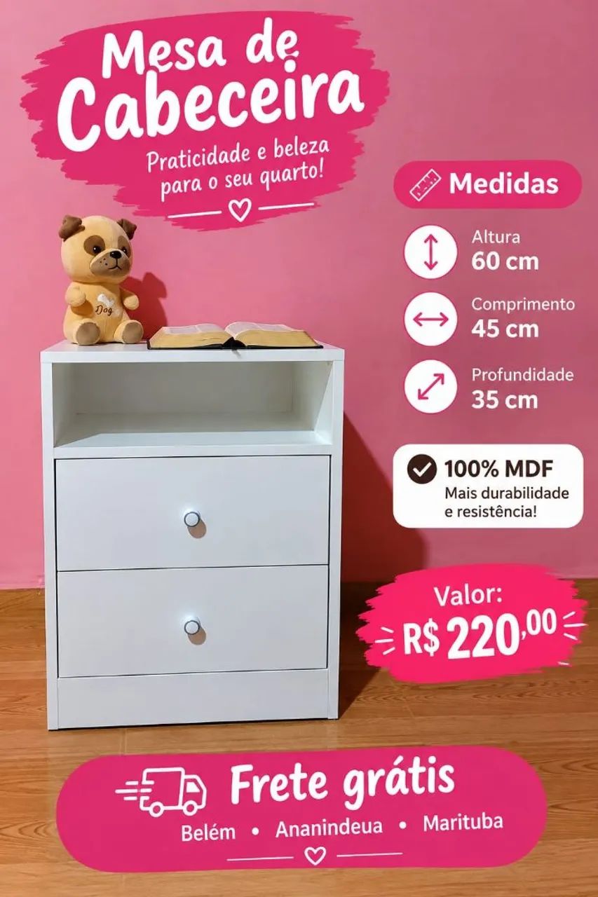 Promoção mesa de cabeceira 