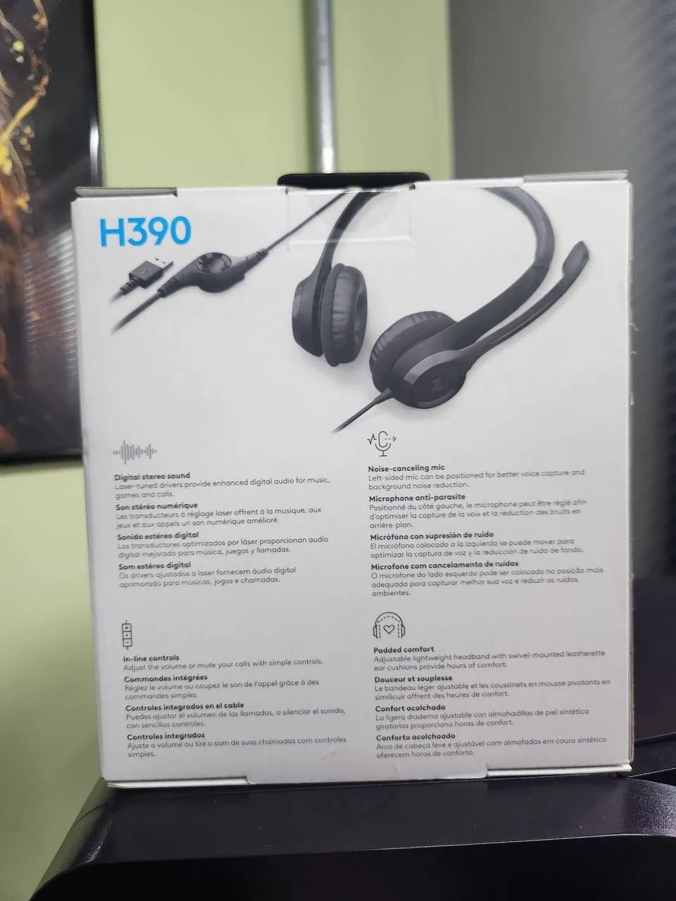 HEADSET LOGITECH H390 PRETO ESTEREO USB - Foto 3