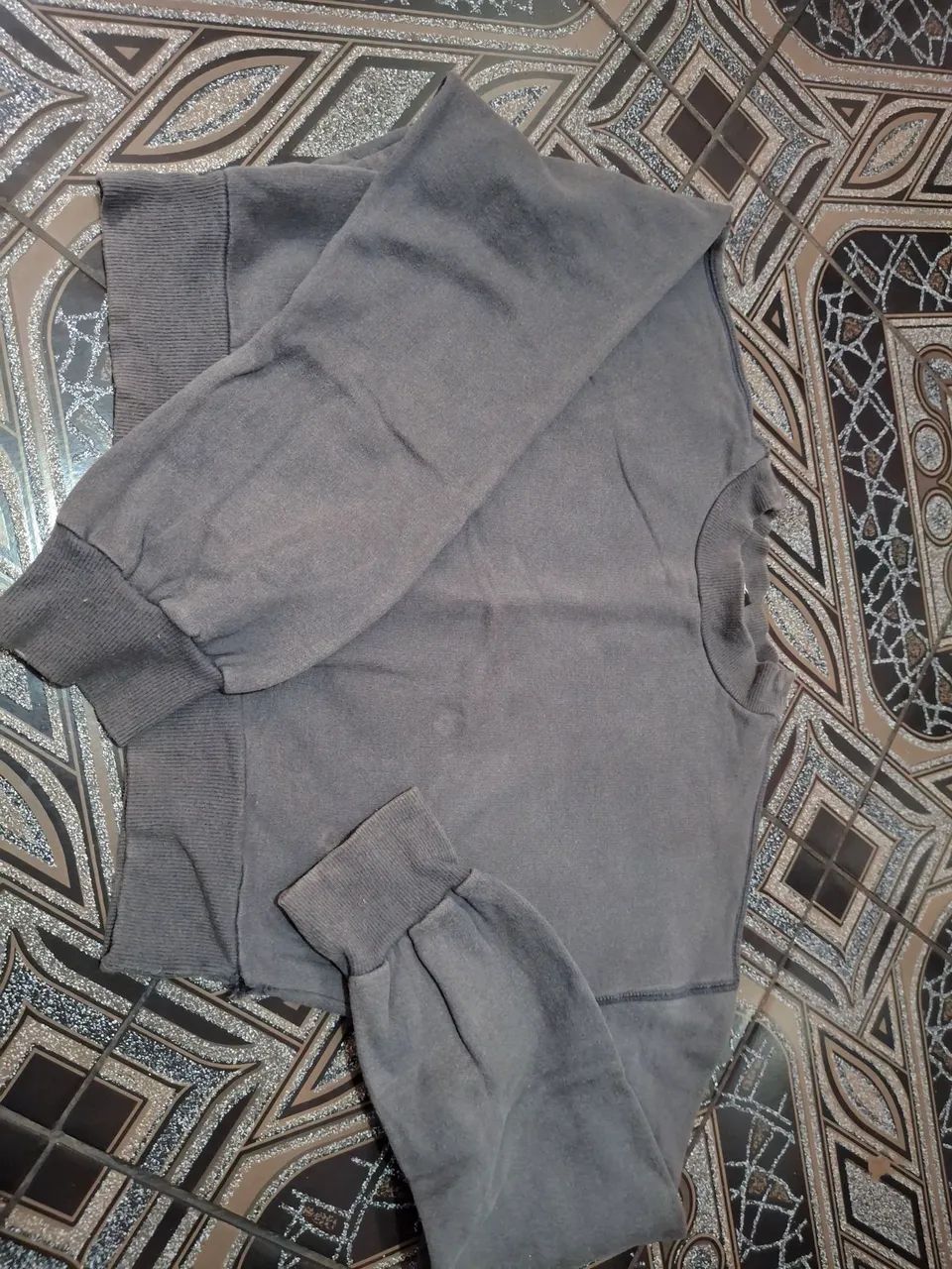 Moletom cropped cinza - Foto 3