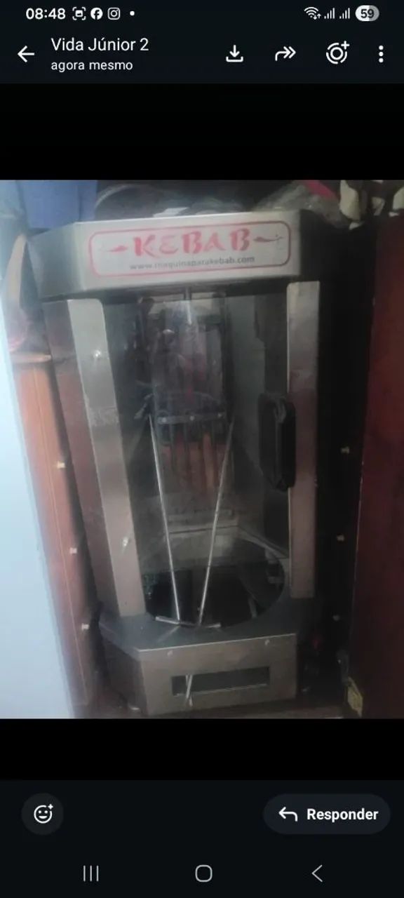 Maquina churrasco  grego  220 w eletrica