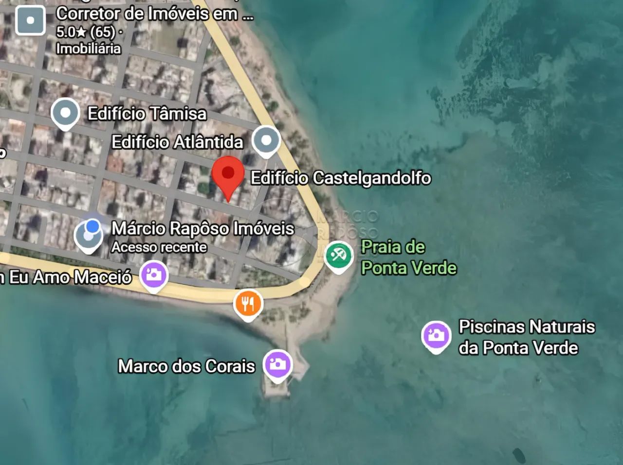 Apartamento com 3 Quartos e Varanda em Andar Alto à venda na Ponta Verde no Edifício Caste