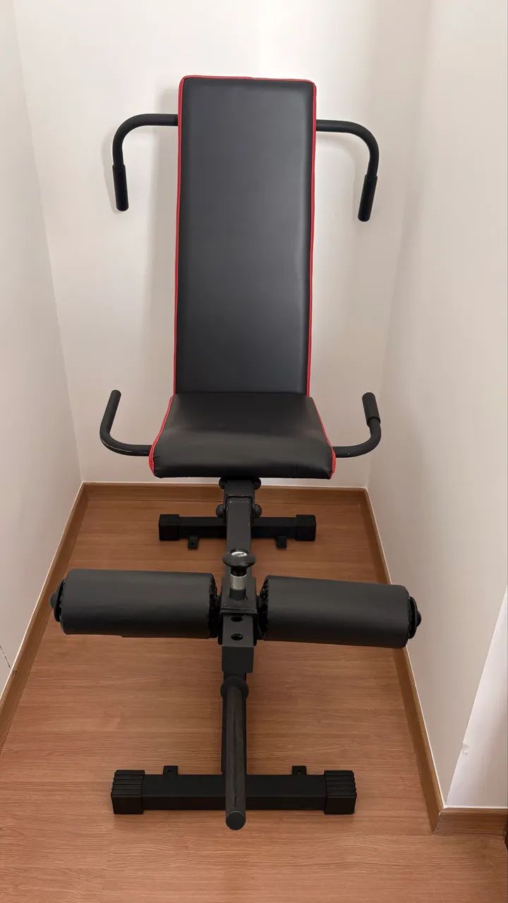 Cadeira extensora e mesa flexora para anilhas