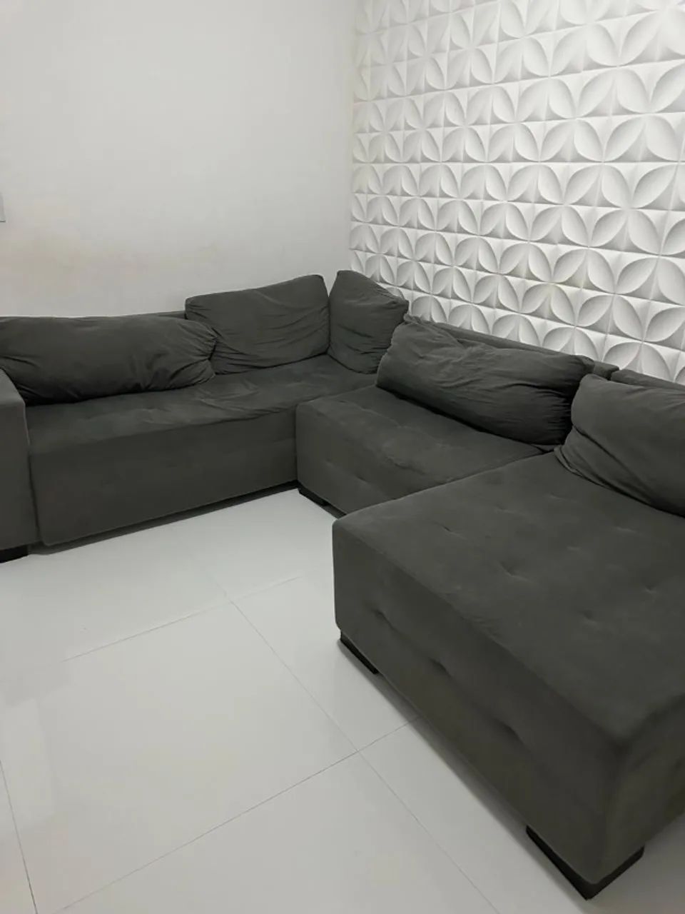 Vende-se , sofá de canto 3 módulos, contato *,cabo frio rj2 - Foto 3