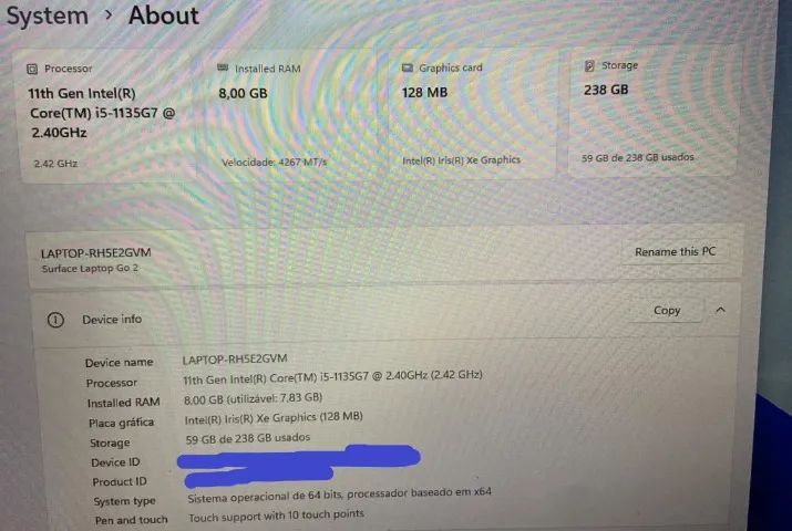 Notebook Surface Laptop Go 2 - Foto 2