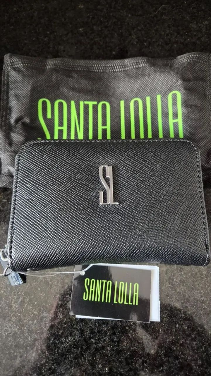 Carteira preta Santa Lolla