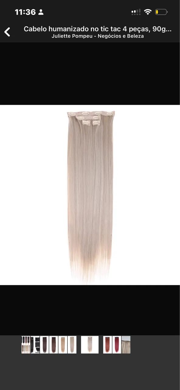Mega hair tic tac humanizado várias cores 70cm  - Foto 5