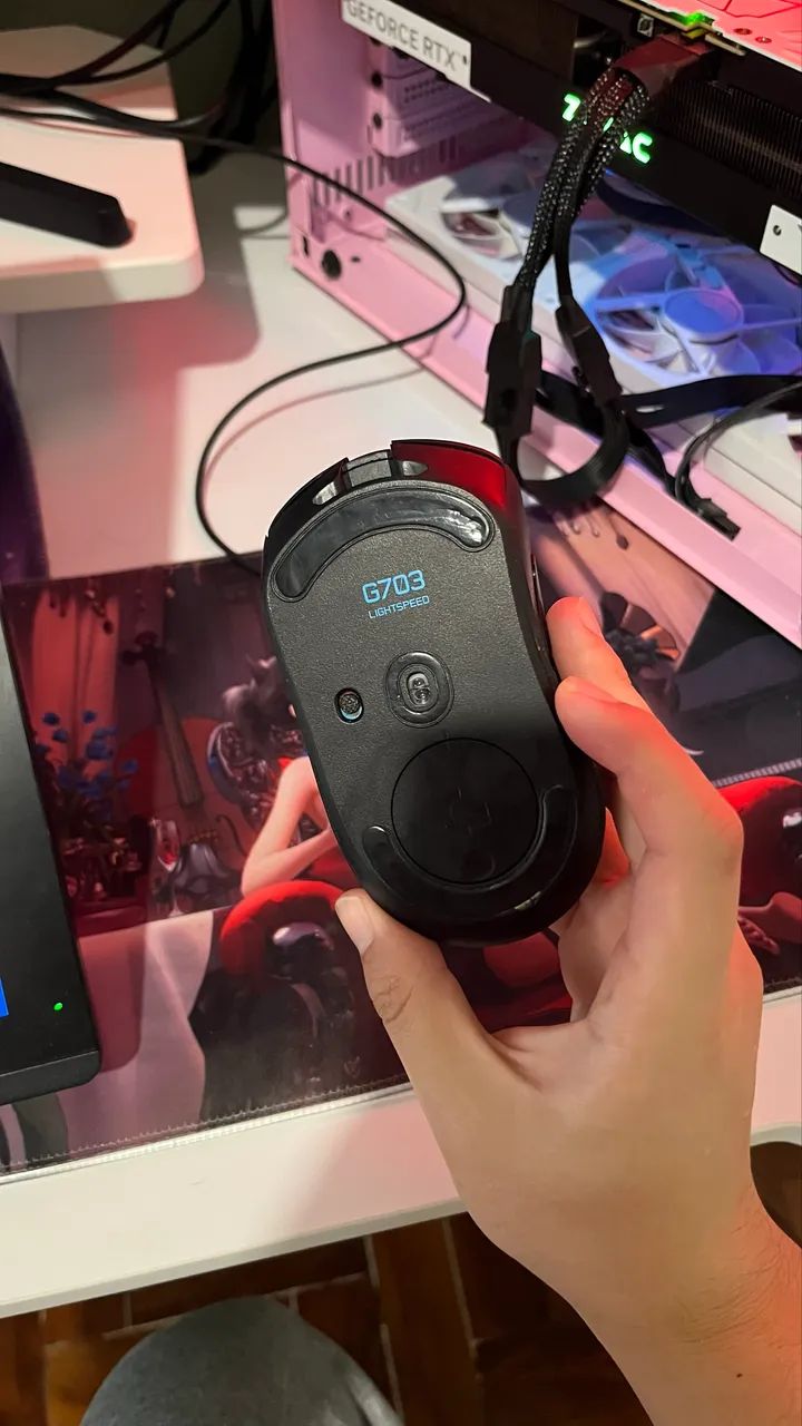 Logitech g703 hero lightspeed - com scroll quebrado - Foto 4