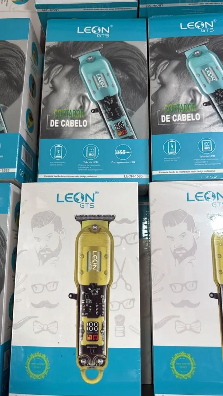 Máquina de barbear sem fio barbeador eletrico Display Digital - Novo