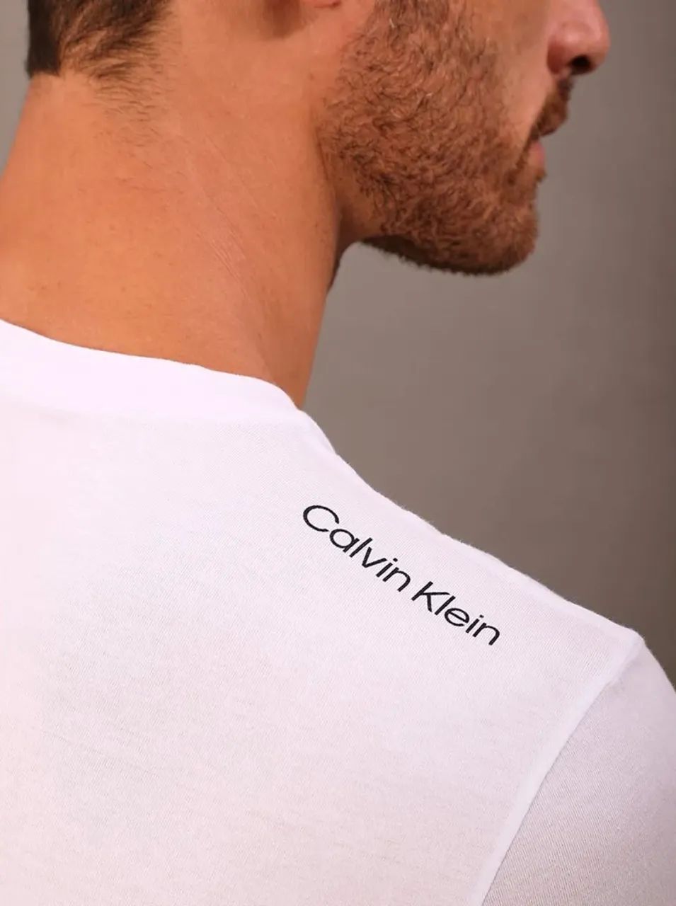 Camiseta Calvin Klein Swimwear Logo Costas Branca Original - PP