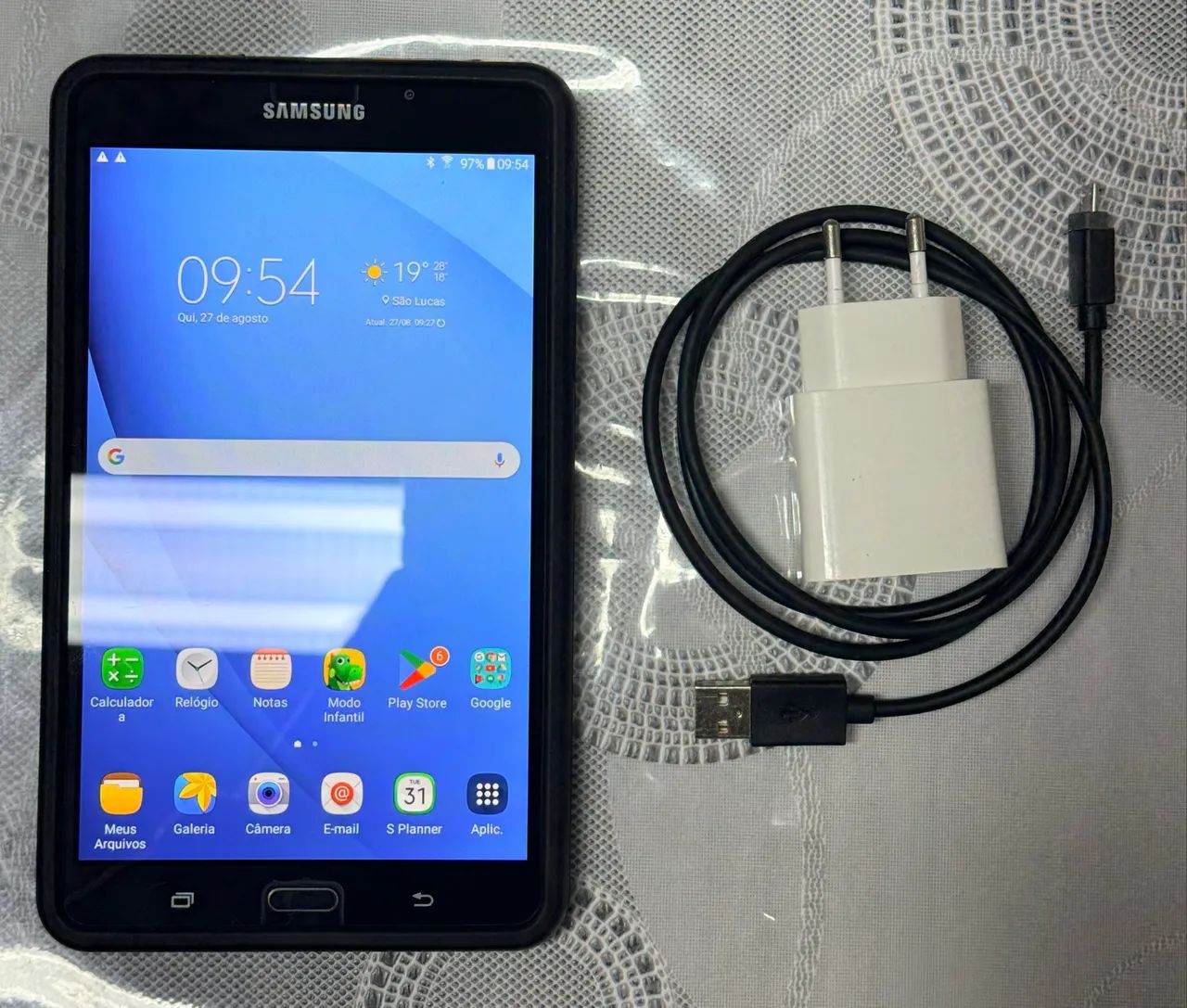 Tablet Samsung Galaxy Tab A + Case Original + Cartão 16GB - Foto 4