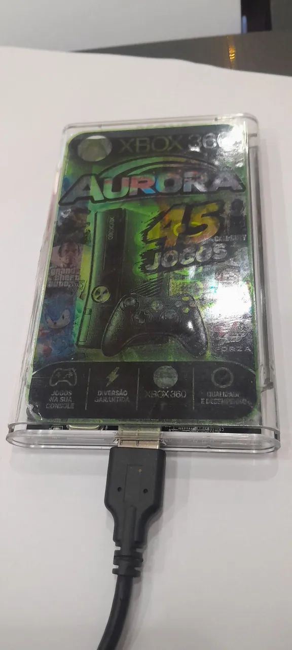 Ssd aurora256gb xbox,45 jogos