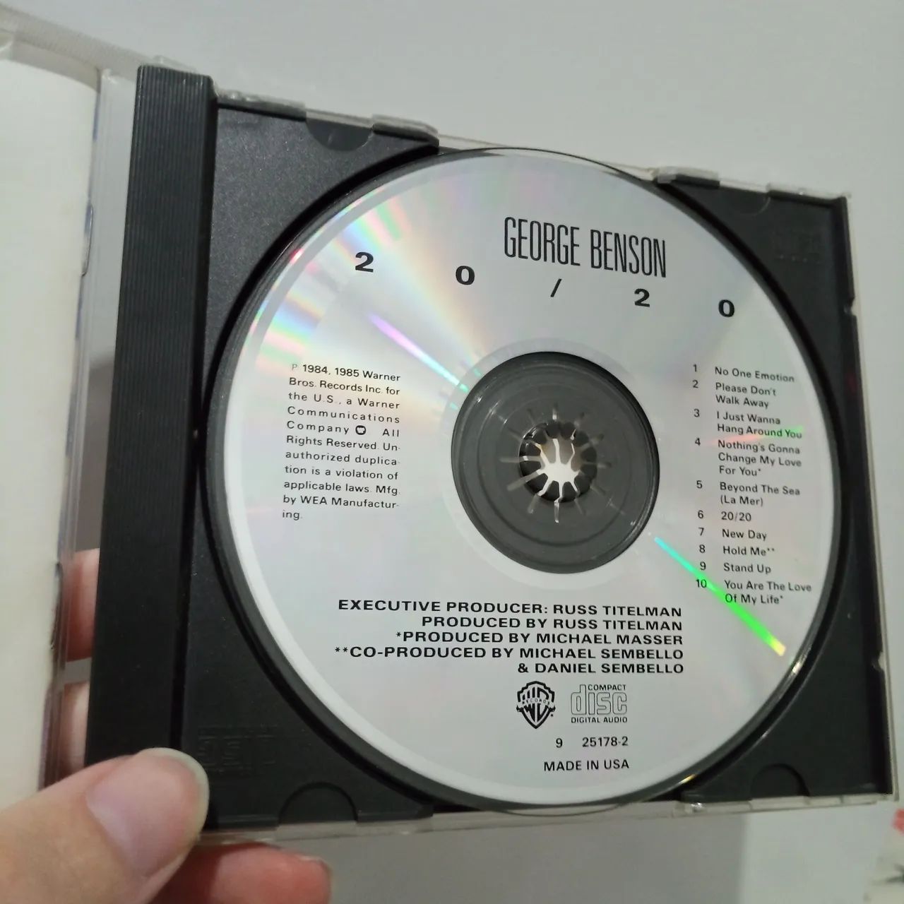 George Benson - 20/20 CD Original Importado 1985 - Foto 3