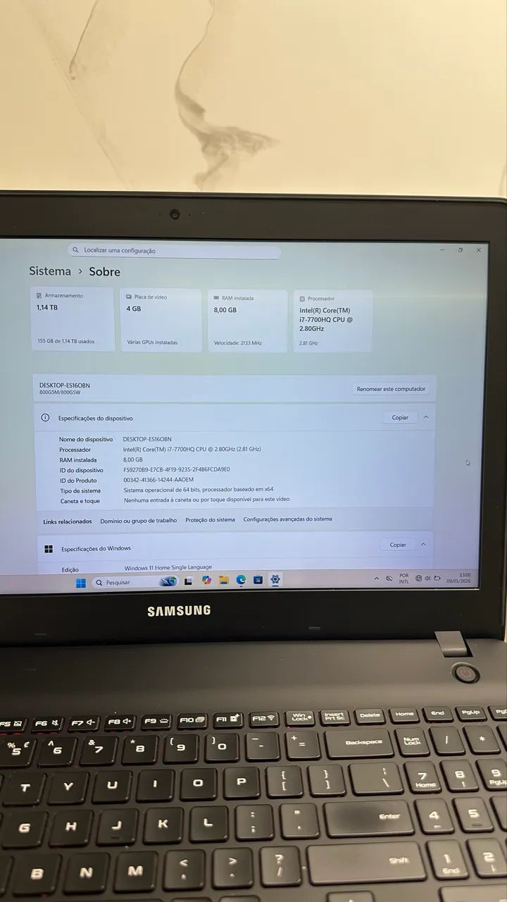 Notbook Odyssey Samsung Ótimo Estado - Foto 4
