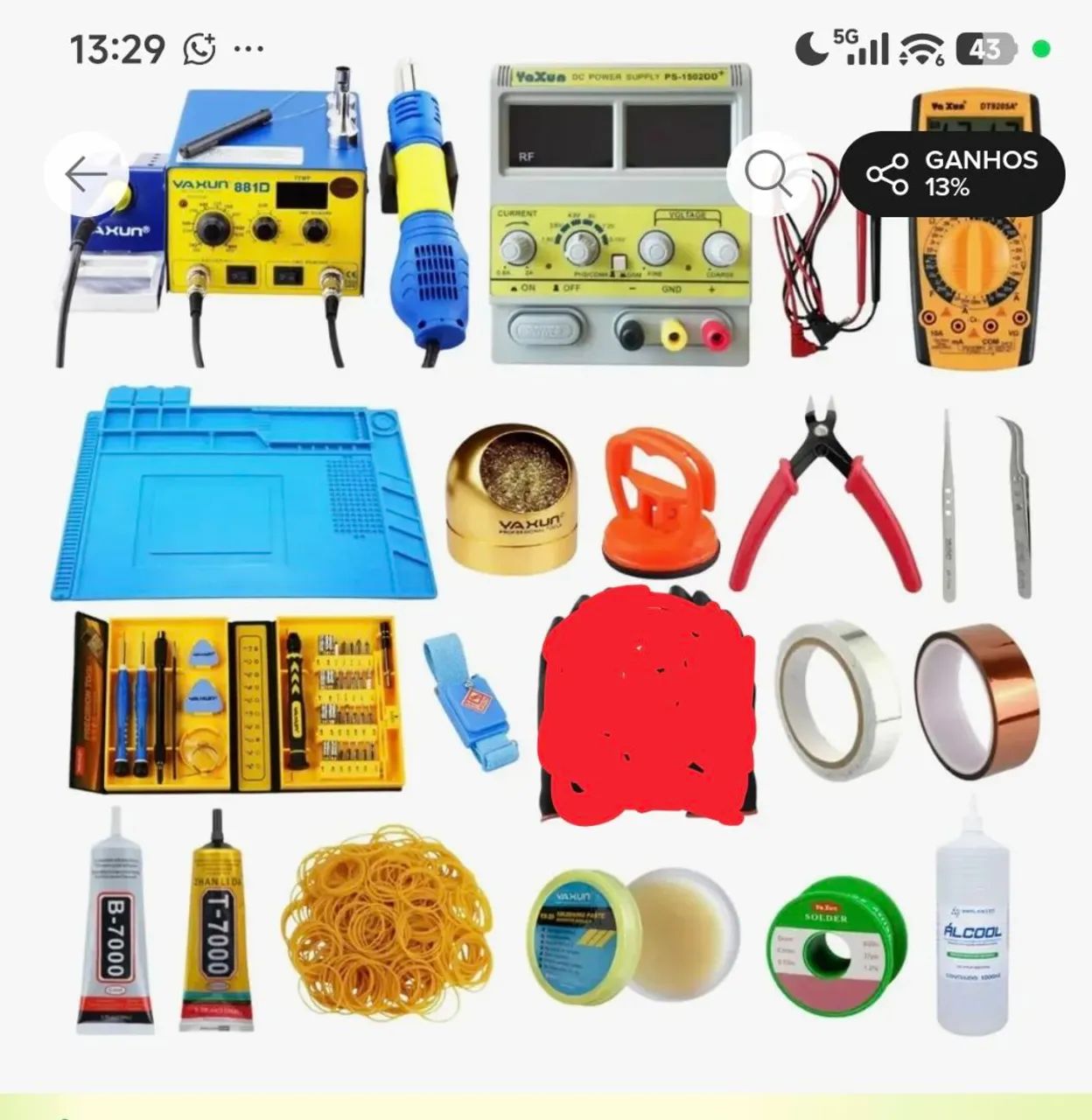 Kit para manutenção de celulares completo