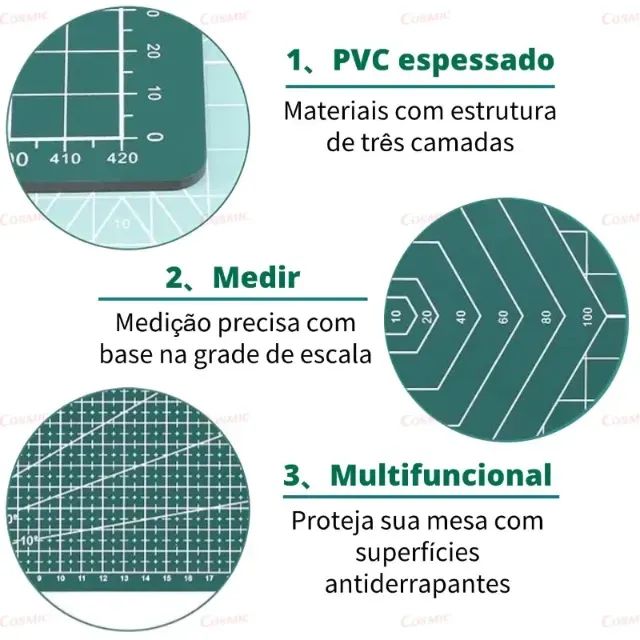 Base de Corte A2 60x45 Dupla Face Patchwork Seminova - Foto 3