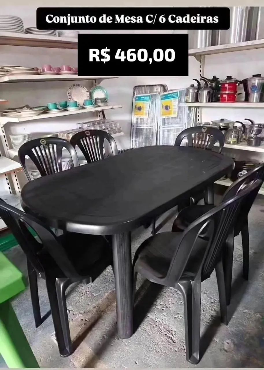 Mesa com 6 cadeiras 