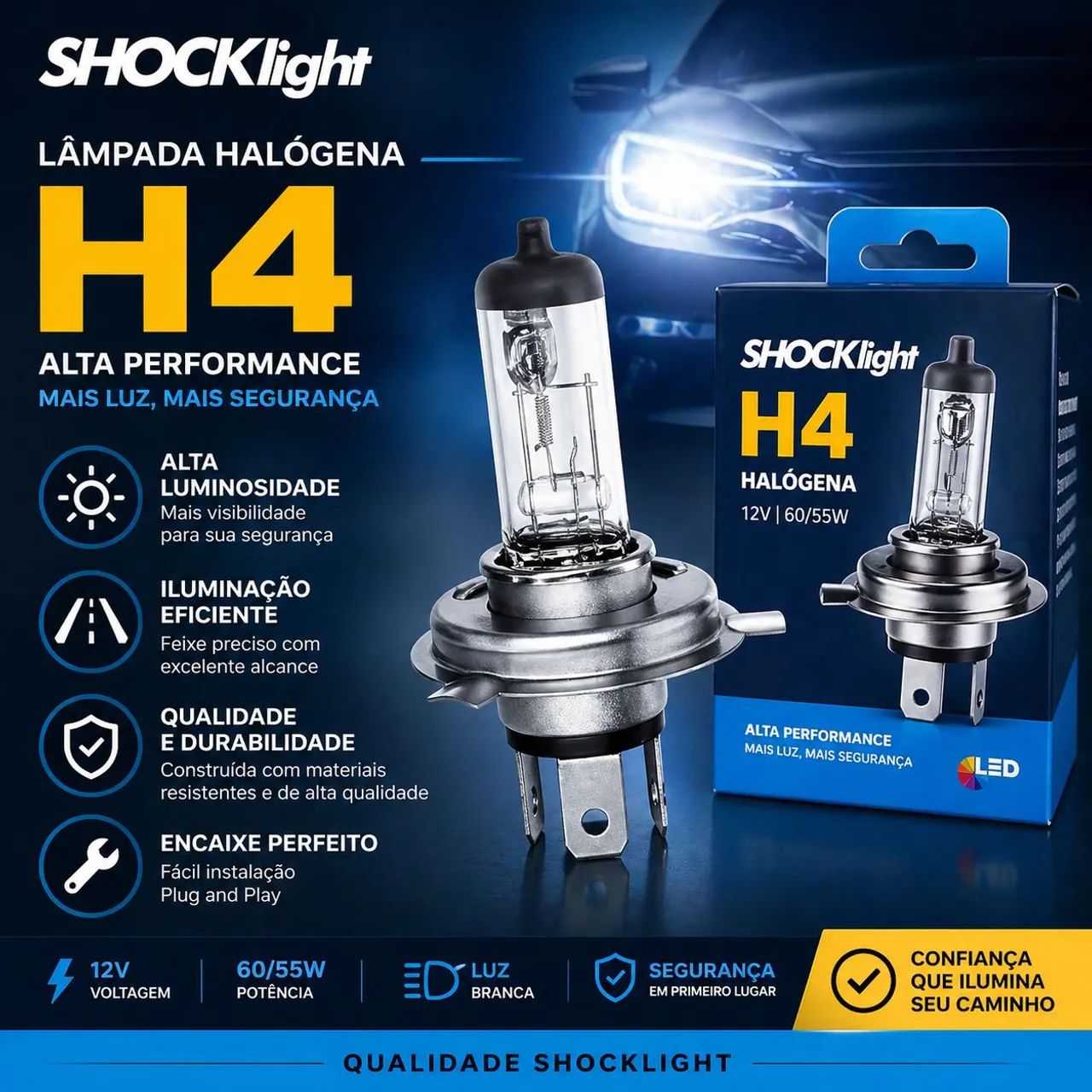 Lâmpada H4 Original Halogena 