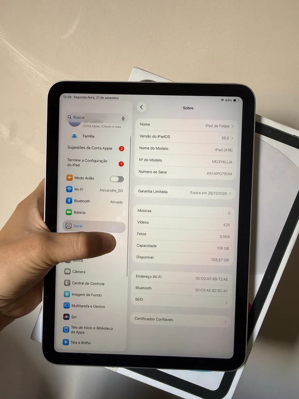 IPAD 11 (A16) 128GB PRATA  - Foto 3