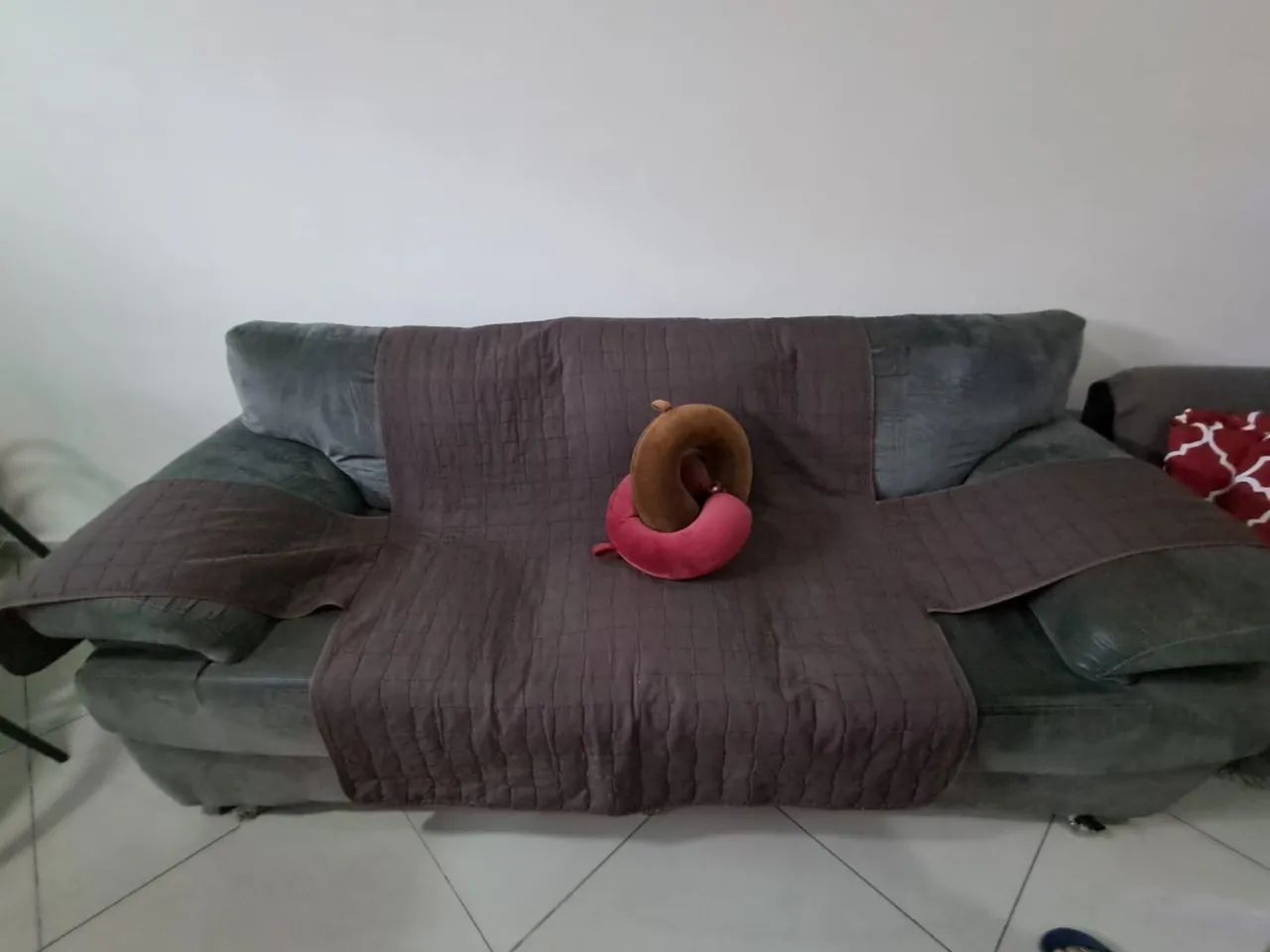 SOFA CINZA 3 LUGARES - Foto 2