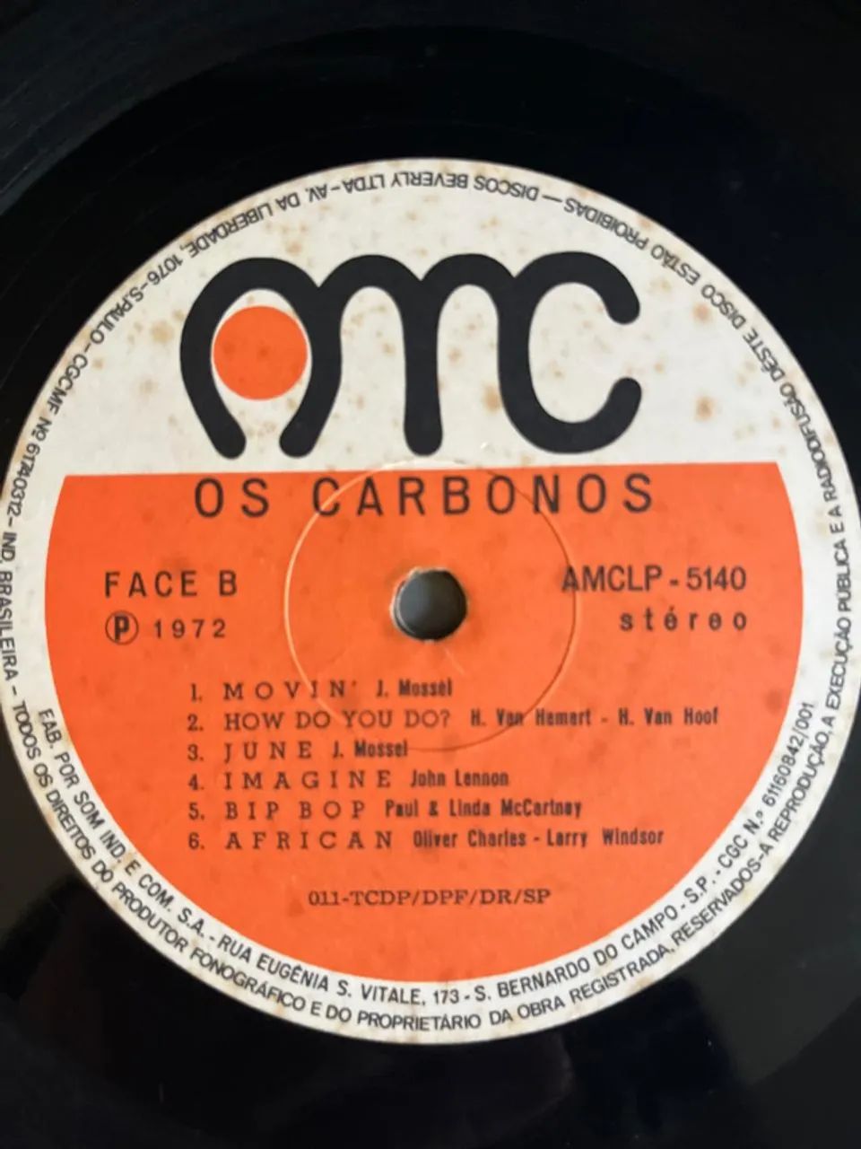 LP VINIL Os Carbonos - 1972 - Foto 5