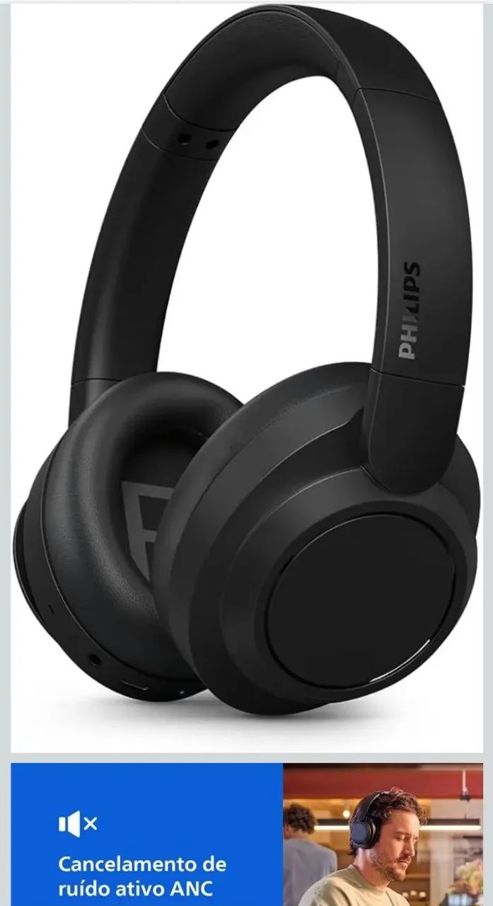 PHILIPS, Headphone Bluetooth, TAH6509BK/00