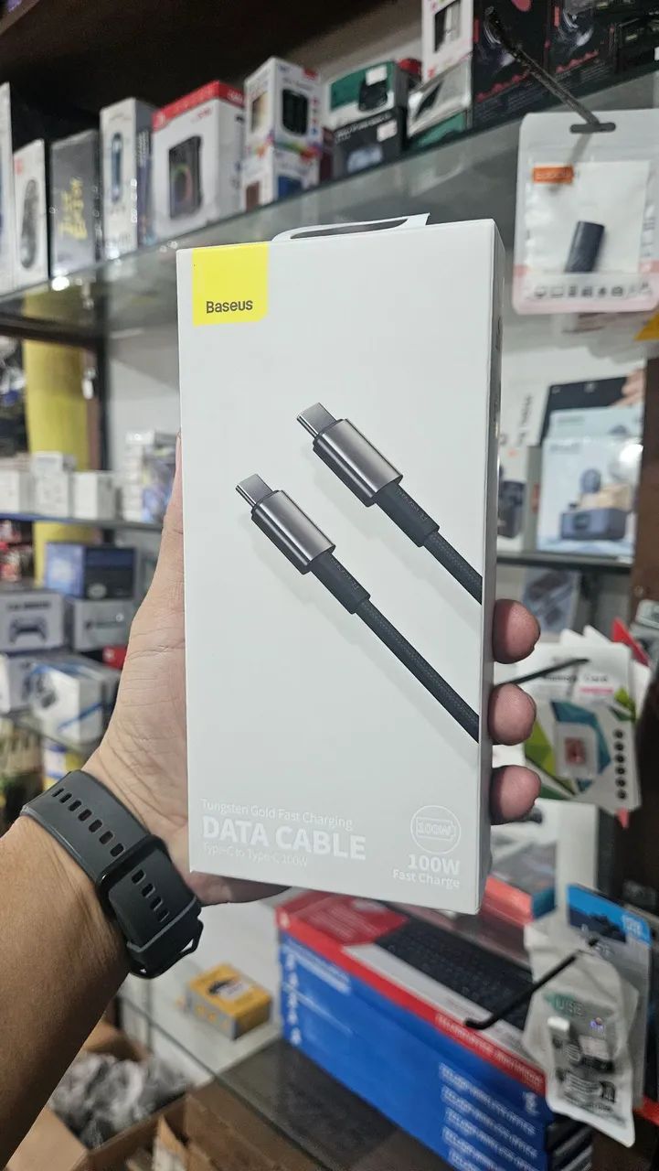 Baseus cabo usb-c para usb-c 100w 