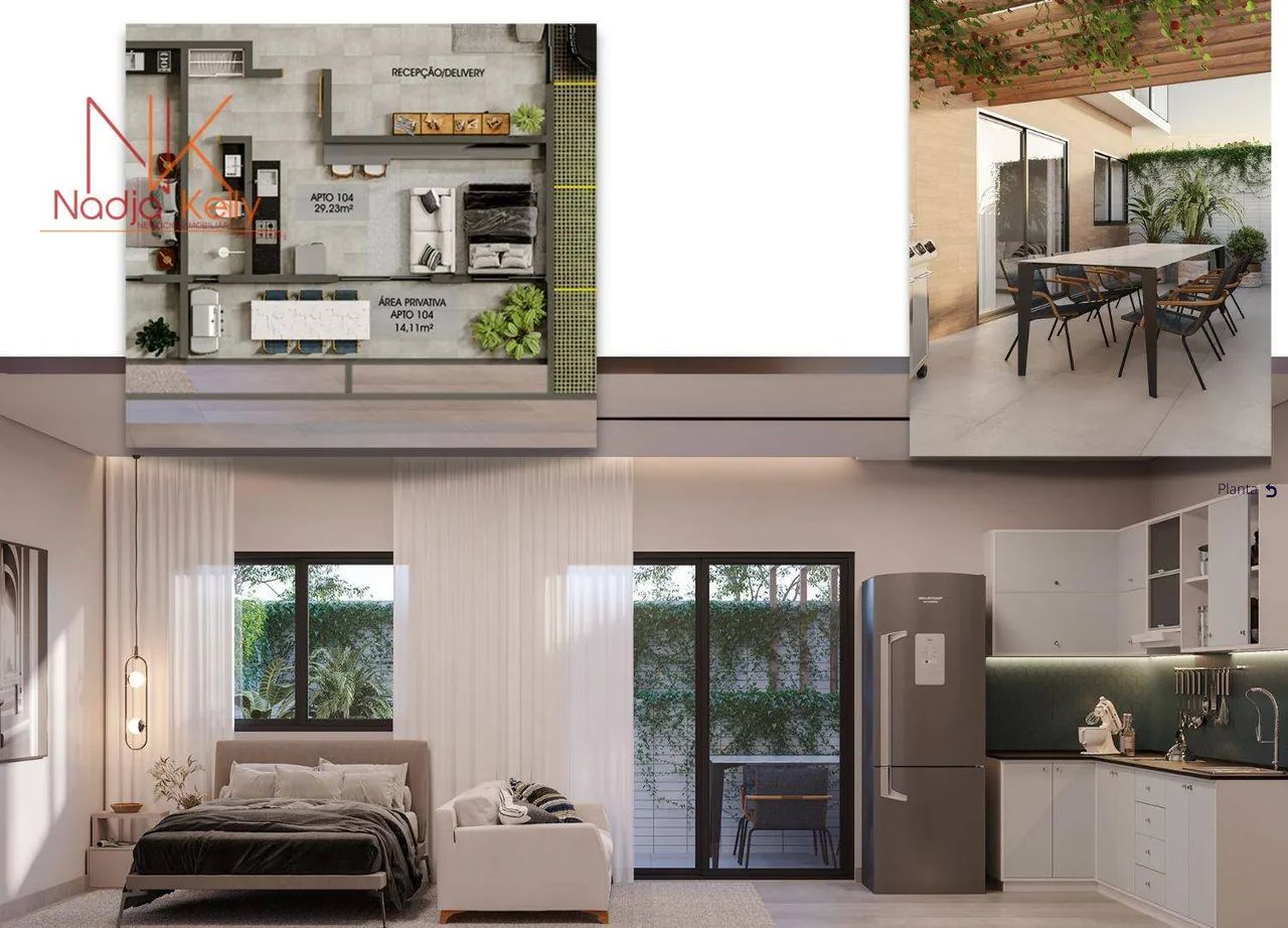 Studio com 2 dormitórios à venda, 48 m² por R$ 579.063,55 - Intermares - Cabedelo/PB - Foto 3