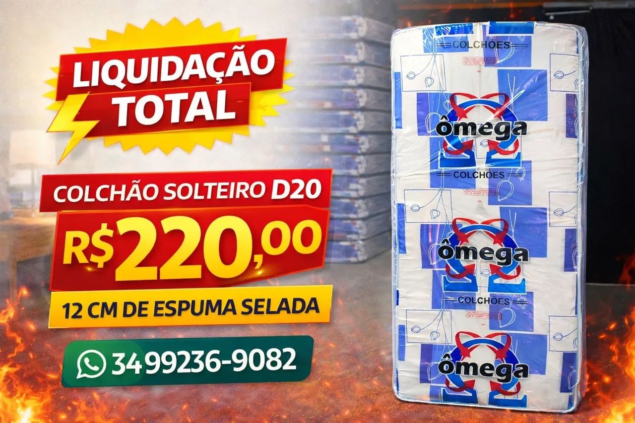 Colchão D20 de Super Qualidade - Conforto e Alto Custo-Benefício